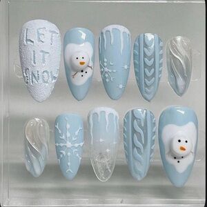 Winter Snowman Nail Art Set